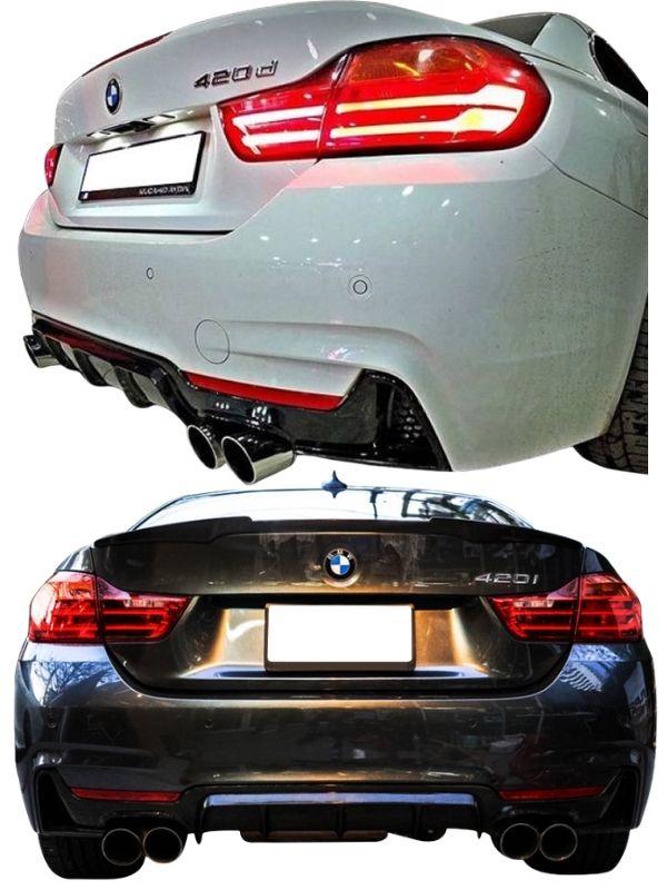 F32 / F33 / F36 M PERFORMANCE SAĞ-SOL ÇİFT ÇIKIŞ DİFÜZÖR (( BOYASIZ ))