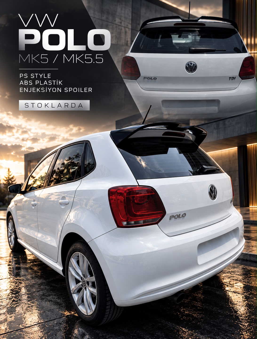 POLO MK5.5 PS STYLE SPOİLER 2014-2017 (( BOYASIZ ))